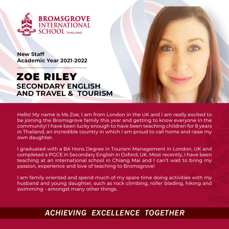 Zoe Riley - Bromsgrove International School Thailand